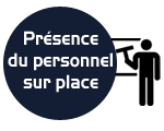 Présence du personnel sur place